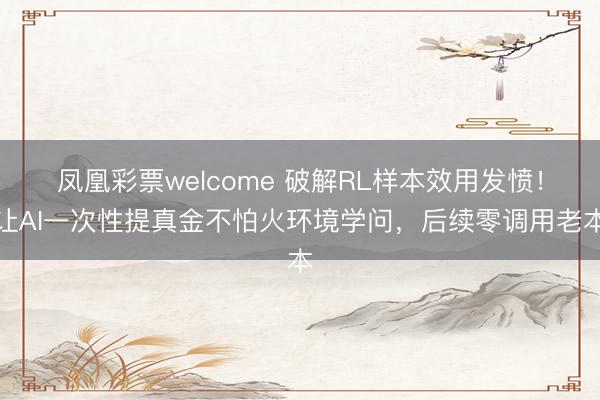 凤凰彩票welcome 破解RL样本效用发愤！让AI一次性提真金不怕火环境学问，后续零调用老本
